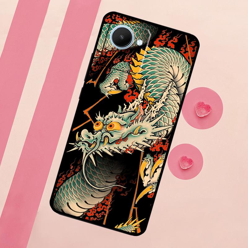 Chinese Style Crane Dragon For Realme 15 10 11 12 13 14 Pro Plus C65 C67 C75 C63 C61 C55 C51 C53 C35 GT6 GT7 Pro Case