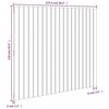 824942 vidaXL Wall-mounted Headboard Black 127.5x3x110 Cm Solid Pine Wood