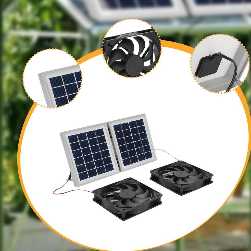 Solarny wentylator wyciągowy Chłodzenie Wentylacja Łatwy w użyciu 10W 5V Zasilany na solidnej płytce dla