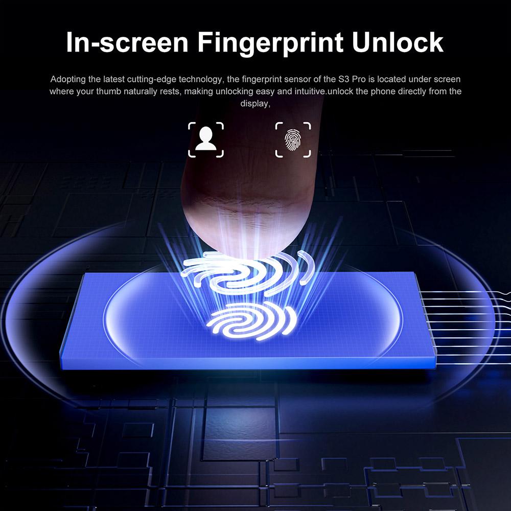 FOSSiBOT Smartphone S3 Pro 4G, Ecran AMOLED Curbat de 6,67", Ecran Spate de 1,09"