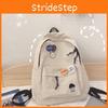 Solid Shoulder Color Baglarge Capacity Travel Backpack Leisure Junior Student