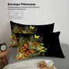 3-piece butterfly printed down duvet cover (1 down duvet cover+2 pillowcases, no core) bedding set soft and comfortable
