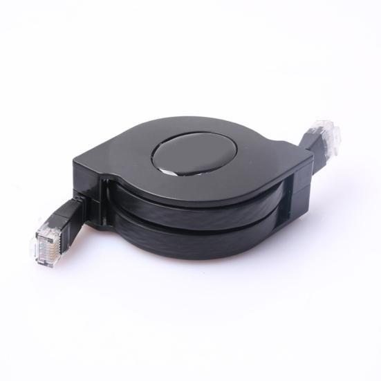 Retractable Computer Network Adjustable Length Cat6 Cable 1M/2M Universal Compatibility 6 Flat Ethernet