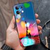 For Vivo Y29 4G Black Back Cover Fashion Flower Butterfly Painting Case Soft TPU Silicone Fundas For  Vivo Y29 4G Protect Cover