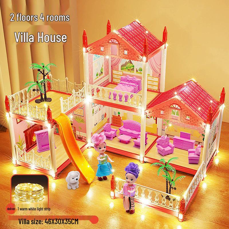 Children's Pretend Play Castle Dollhouse - Educational, Assembled, Birthday Gift for Girls