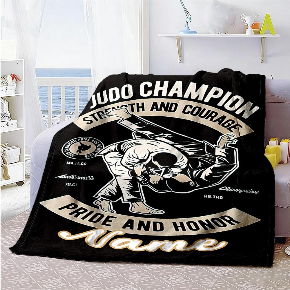 Judo00 Customize Your Name Blanket Lightweight Customizable Blanket Durable Comfort Great for Living Room Chair Bed Office for All Occasions