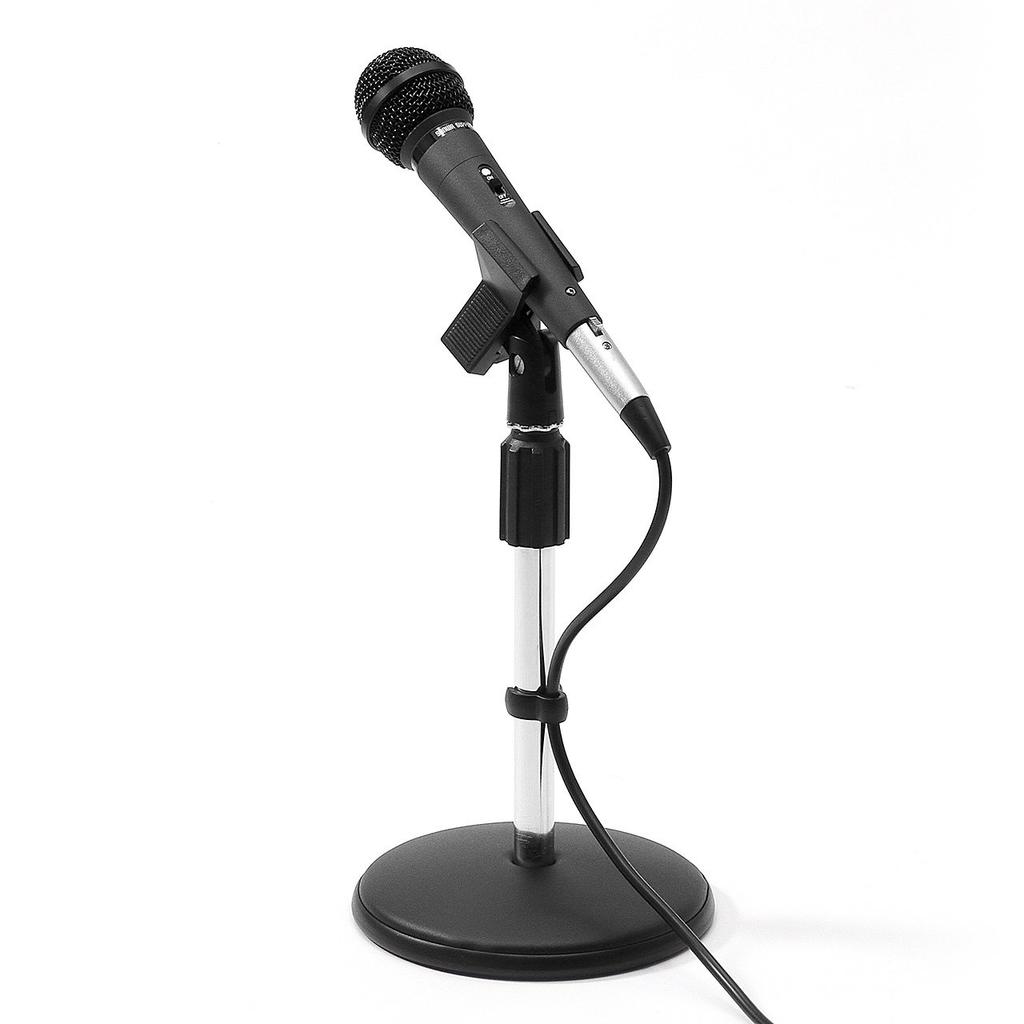 SANWA DIRECT Desktop Microphone Stand with Holder Height Adjustable 25-40cm Clip-On 1 Piece 400-SPST2