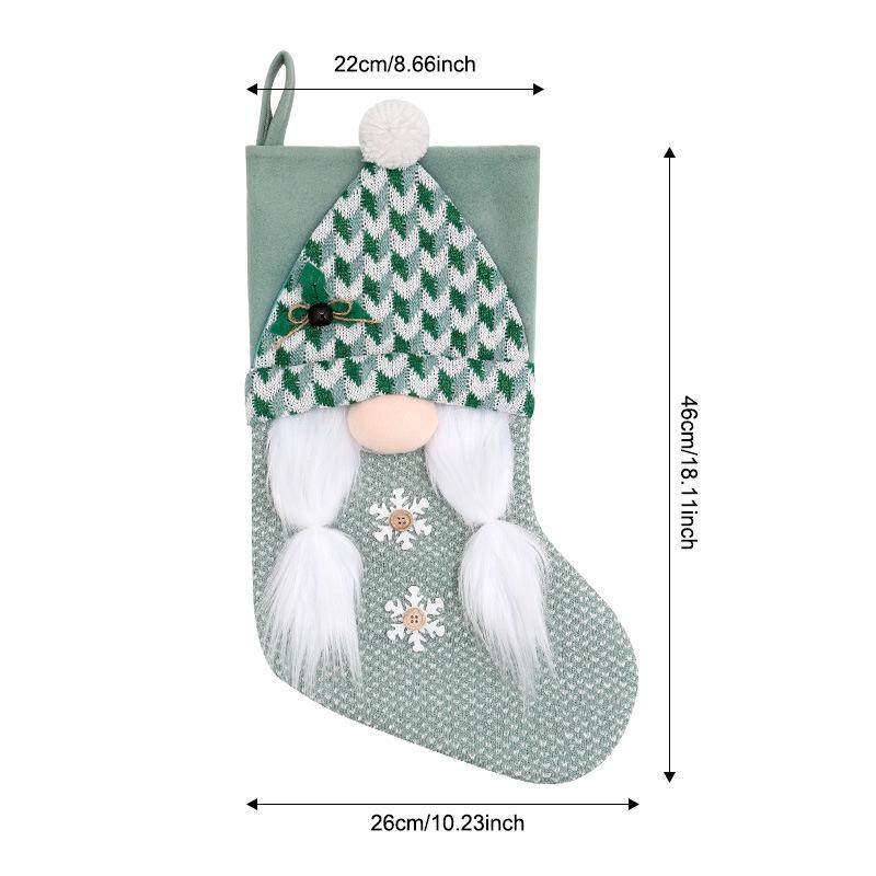 Children's Christmas Stocking Gift Bag and Tree Ornament Decoration