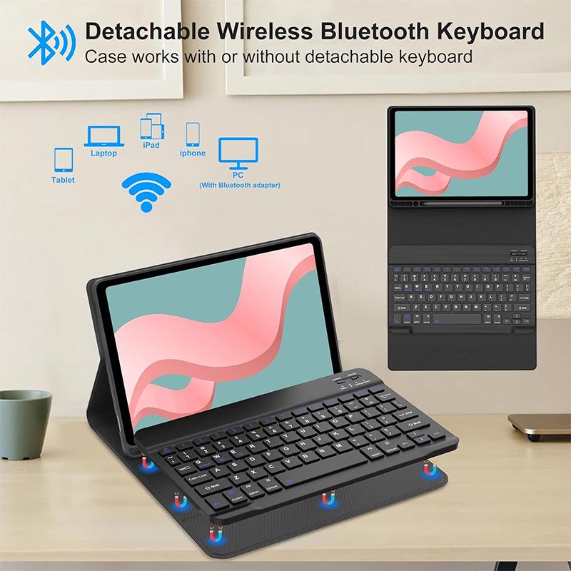 Samsung A9+ Tablet Case with Bluetooth Keyboard for 2025 A11+ Model