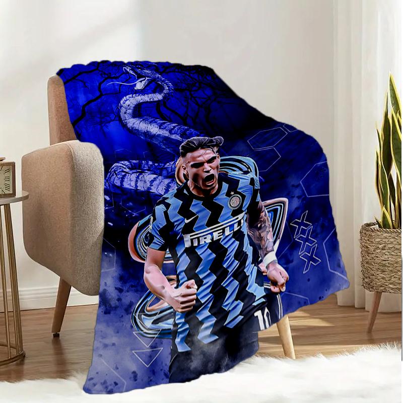 Inter Milan Star Lautaro Blanket Lightweight Ideal Bedding Blanket Perfect for Travel, Camping, Living Rooms, Offices, Sofas, Fan Christmas gift