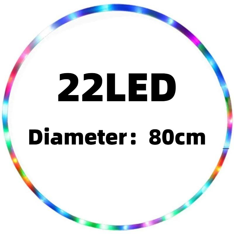 LED Colorful Fitness Circle Sport Hoop Loose Weight Home Indoor Removable Multi-Color Sports Hoop Gym Fitness Equipments
