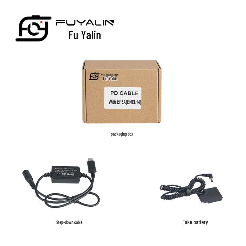 EP5A USB-C Adapter for Nikon D5100-D5500, P7800, EN-EL14 Battery