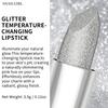 Pearlescent Temperature-Changing Lipstick, Moisturizing And Moisturizing, Red Cherry Color-Changing Lipstick, Black Rose Lipstick, Makeup.