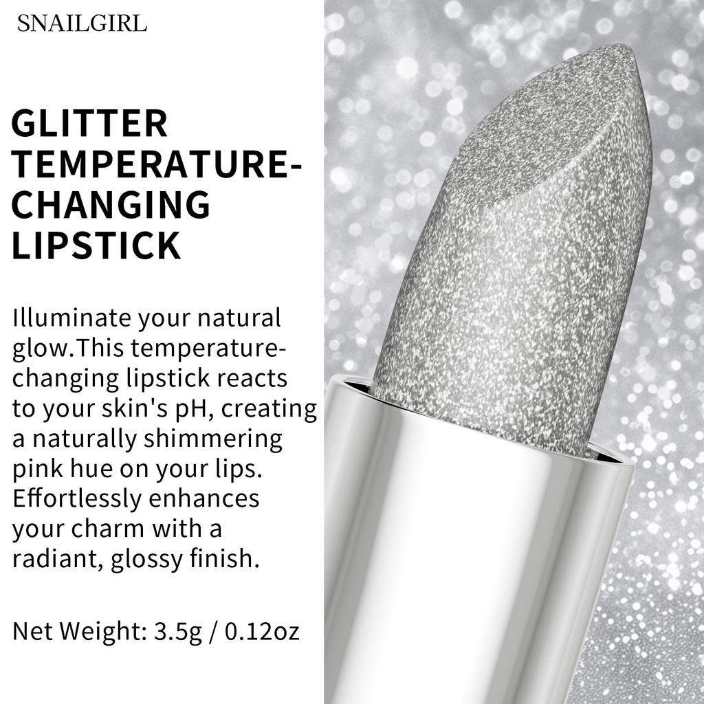 Pearlescent Temperature-Changing Lipstick, Moisturizing And Moisturizing, Red Cherry Color-Changing Lipstick, Black Rose Lipstick, Makeup.