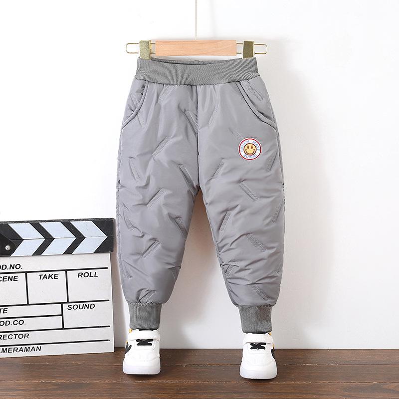 

Дитячі зимові вітрозахисні бавовняні штани на вельветовій підкладці 100 сірий колір