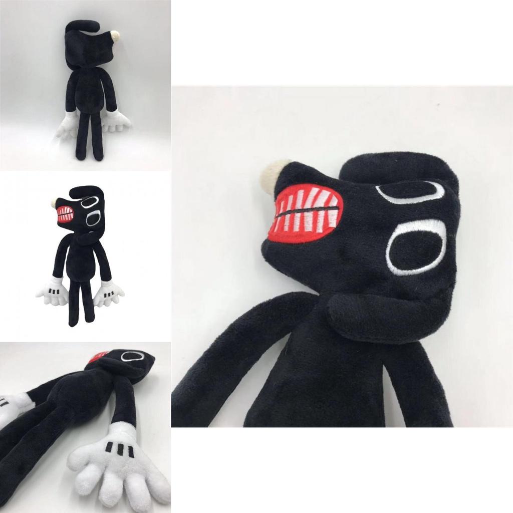 Siren Head Series Black Dog Plush Toy Crooked Neck Horror Stuffed Doll 30cm/11.8inch Height