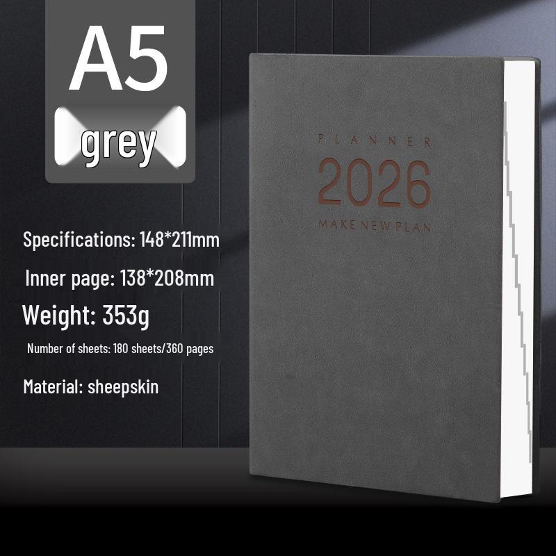 2026 A5 Daily Planner: Self-Discipline Schedule, B5 Business Office Weekly Efficiency Manual