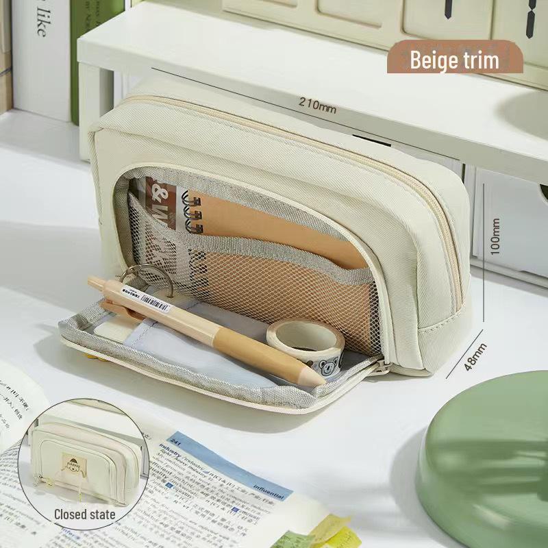 Stylish Large Capacity Dog Design Pencil Case for Students, Office Use