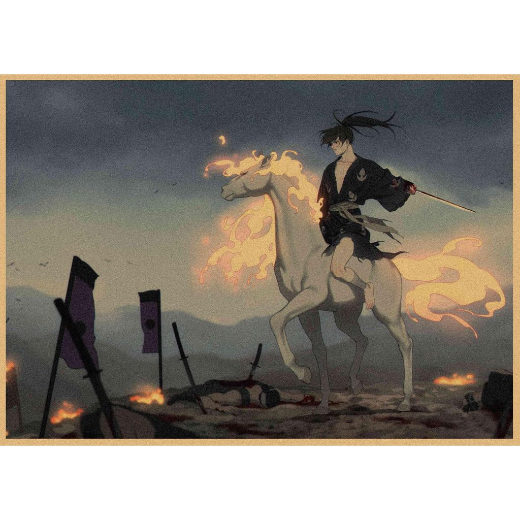 Retro Dororo Anime Poster - Vintage Kraft Paper Wall Art