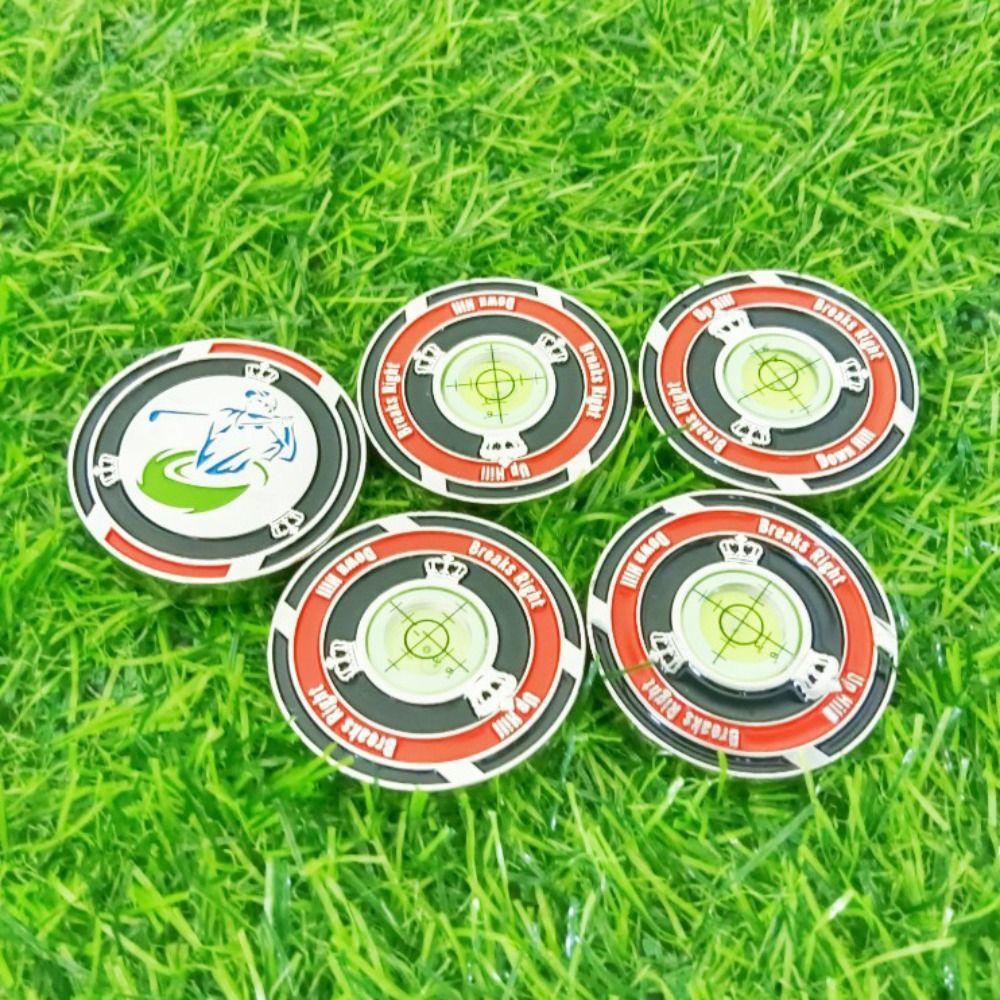 Two-sided Golf Hat Clip Marker Metal Golf Ball Marker Golf Accessories Golf Green Reader Kids