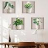Watercolor Simulation Turtle Back Leaf Cactus Potted Green Plant Wall Stickers for Bedroom Living Room Decoration Wall Decals