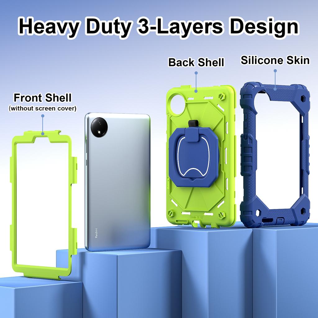 For Xiaomi Redmi Pad SE 4G 8.7 inch Case Silicone+PC Kickstand Tablet Cover