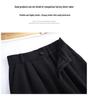 Women's High-Waist Black Drape Wide-Leg Pants - Summer 2025 Fashion, Loose Casual Petite Suit Trousers