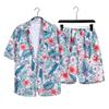 Hawaiian Floral Beach Resort Unisex Two-Piece Set: Loose Short Sleeve Shirt & Shorts