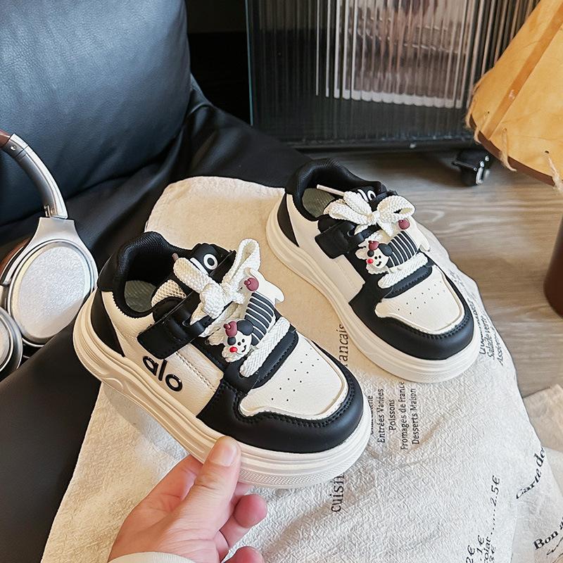 

Children s cartoon sneakers for boys2026Spring and Autumn New Fashion Soft Sole Casual Shoes for Girls, Trendy White Sneakers 26Inner Length16.5cm чёрный