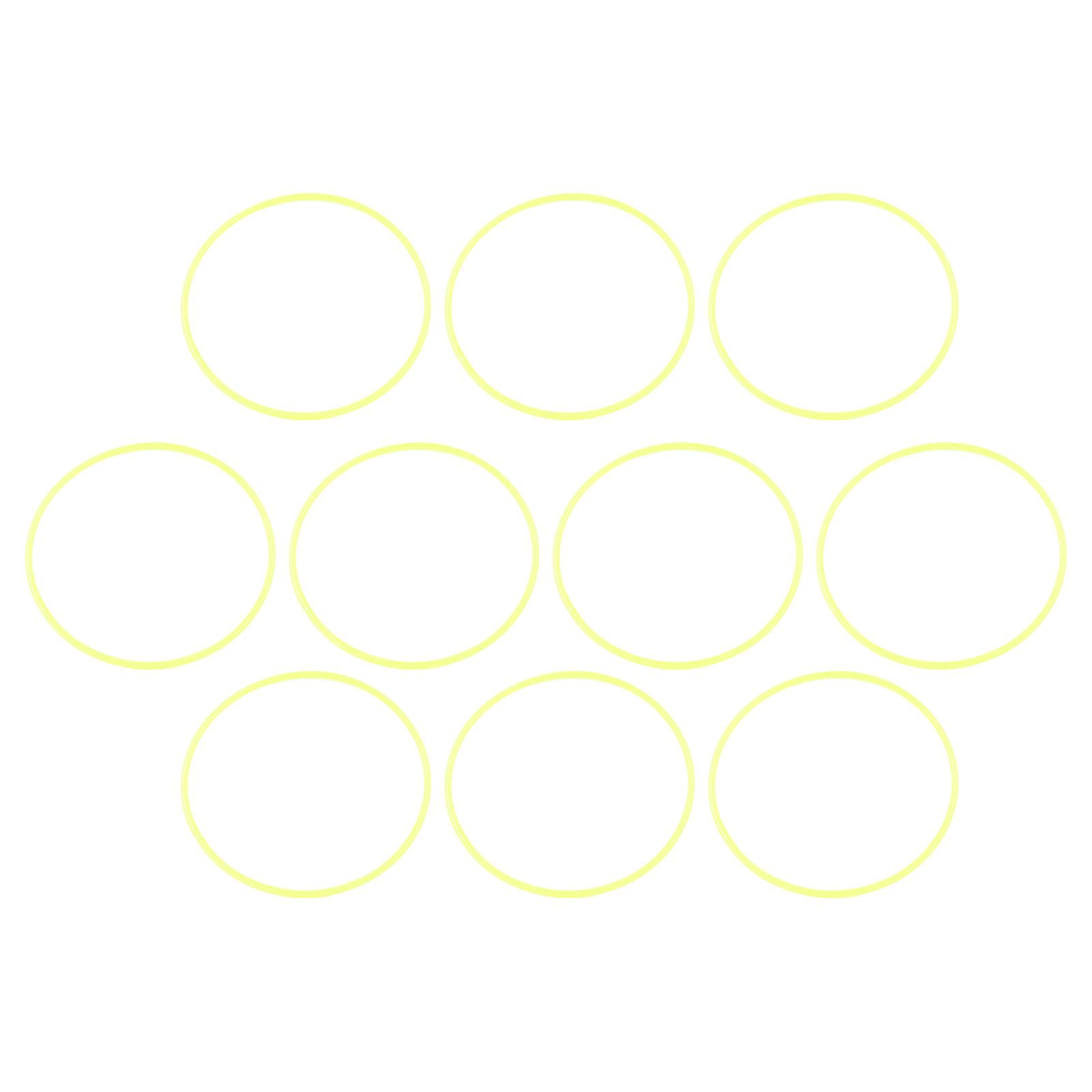 

10 шт. 40 см наружный диаметр сенсорный тренировочный обруч детский фитнес-упражнение обручи полые кольца для дома 11mm Wide жёлтый