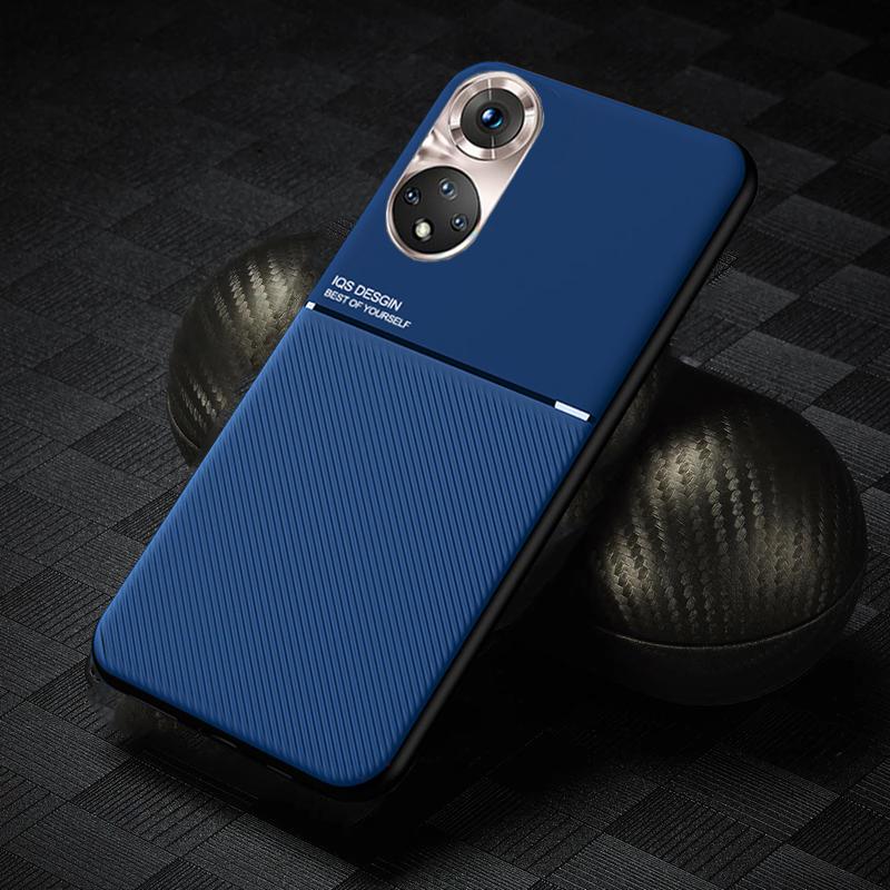 Luxury Car Holder Leather Case For Huawei P50 Pro Honor 50 60 70 ro Shockproof Soft TPU Cover