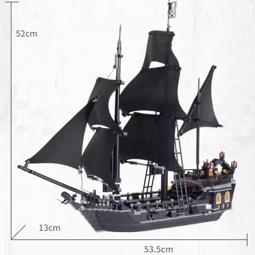Piratenschiff „Black Pearl“ und „Queen Anne's Revenge“ Bausteinmodell, Bausteine, Spielzeug, Kindergeschenke, passendes Set