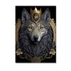Metal Sculpture Gorilla King Canvas Painting Print Golden Lion Tiger Deer Bull Poster Art Animal Statue Picture Wall Decoration