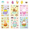6/12sheets Easter Egg Rabbit Puzzle Stickers Create Your Own Jigsaw Sticker Party Favor Games Cartoon Make a Face Decals