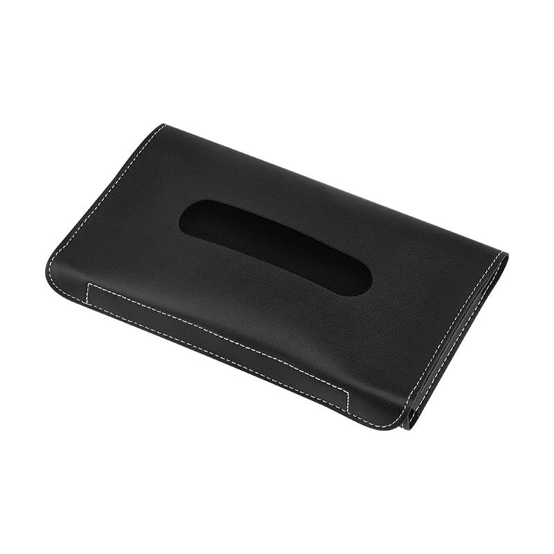 Diamond-Inlaid Leather Car Tissue Box Visor & Seat Back Holder