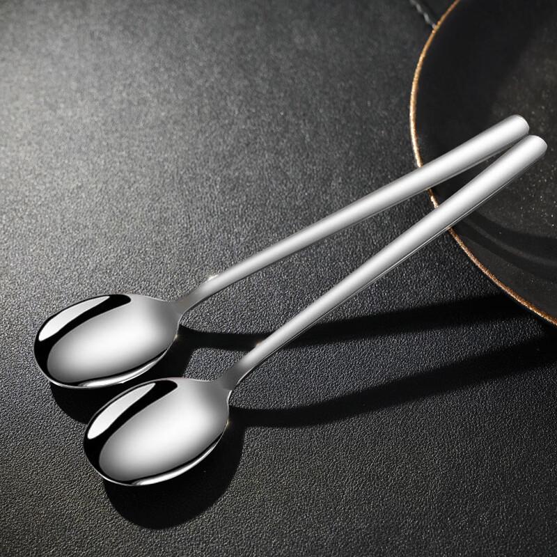 Thickened Lengthened 316L Stainless Steel Dining Spoons - 2 Pack