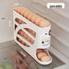 4-Layer Slide Egg Storage Box for Refrigerator Door - Large Capacity Automatic Egg Roller