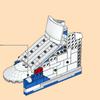 Scarpe Sportive da Basket 43008 Set di Blocchi da Costruzione Natale Compleanno per Bambini Ragazzi Modello Fai da Te Regali Giocattoli 1180 pezzi