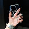 Applicable iPhone16 question mark magnetic mobile phone case transparent non-yellow PC hard Apple 15promax protective case 14