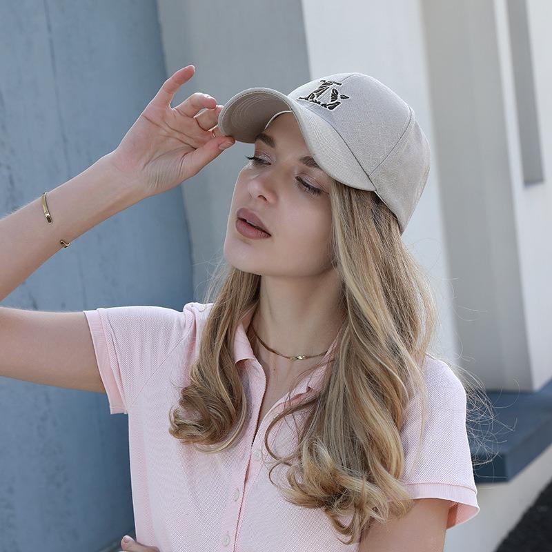 New Baseball Cap Embroidery L Letter Sports Sunscreen Men's and Women's Sun Hats Breathable Versatile Casual Cap