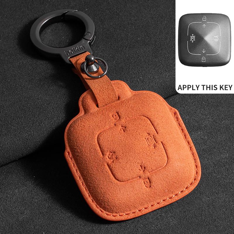 Uede Car Key Case Cover Protector Shell For Zeekr 001 For Zeekr X Auto Key Fob Keyless Holder Keychain Accessories