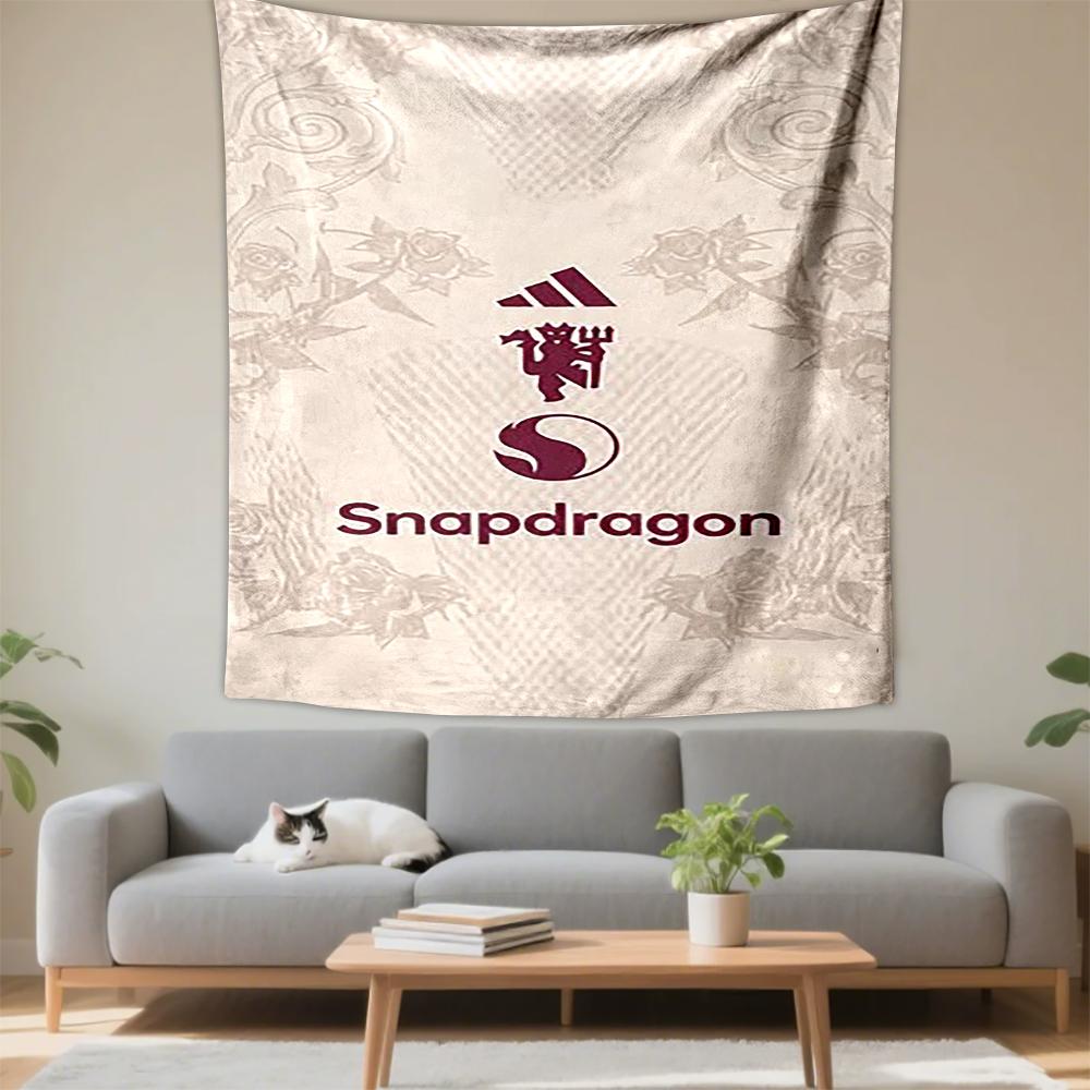 Tapestry Manchester United Snapdragon Floral Cream Kit Poster Wall Hanging