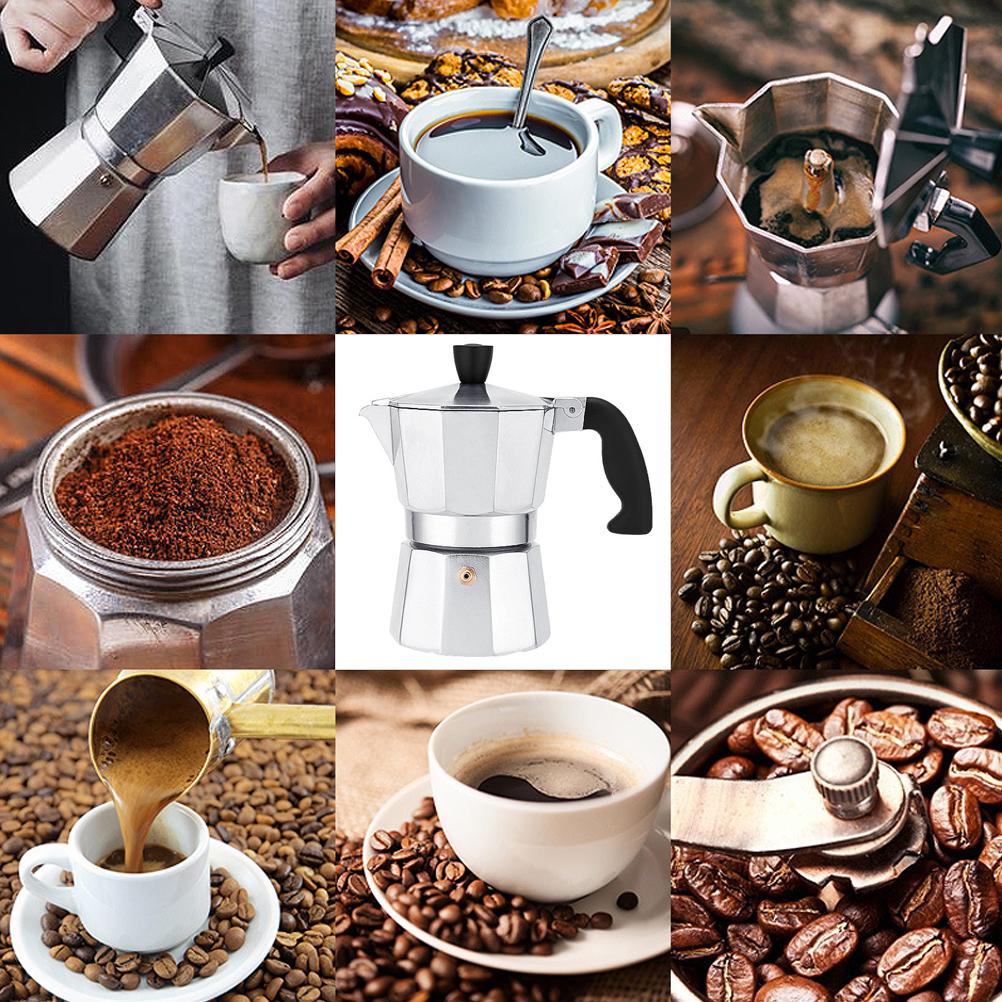 150 300ML Aluminum Coffee Maker Espresso Coffee Pot Metal Coffee Maker