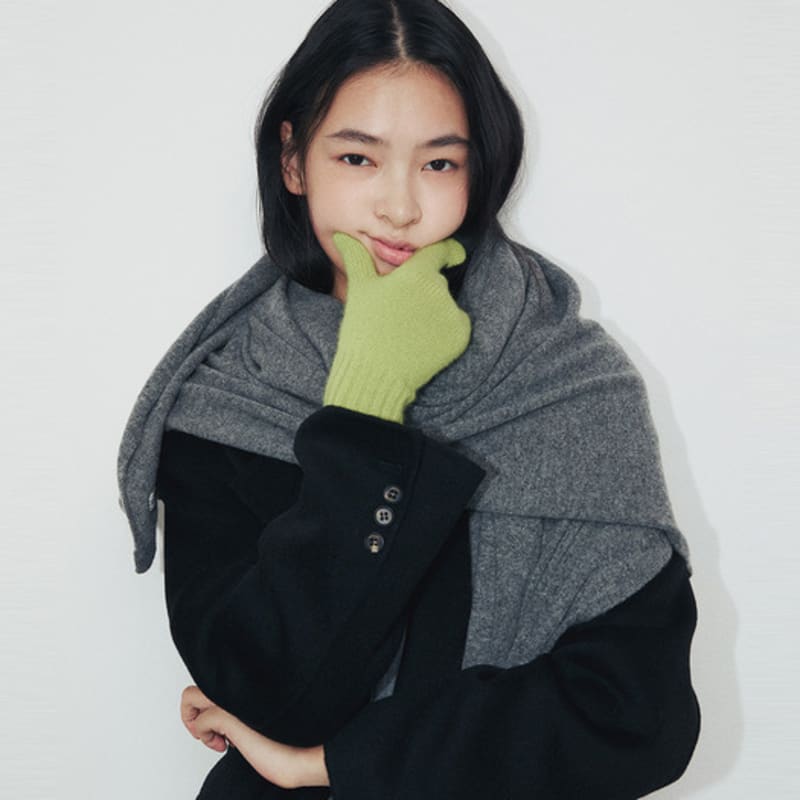 LE CASHMERE Cashmere Basic Gloves (Light Green) D7HAW25001GRL