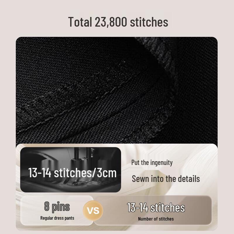 Men's Straight Fit Fleece-Lined Suit Pants