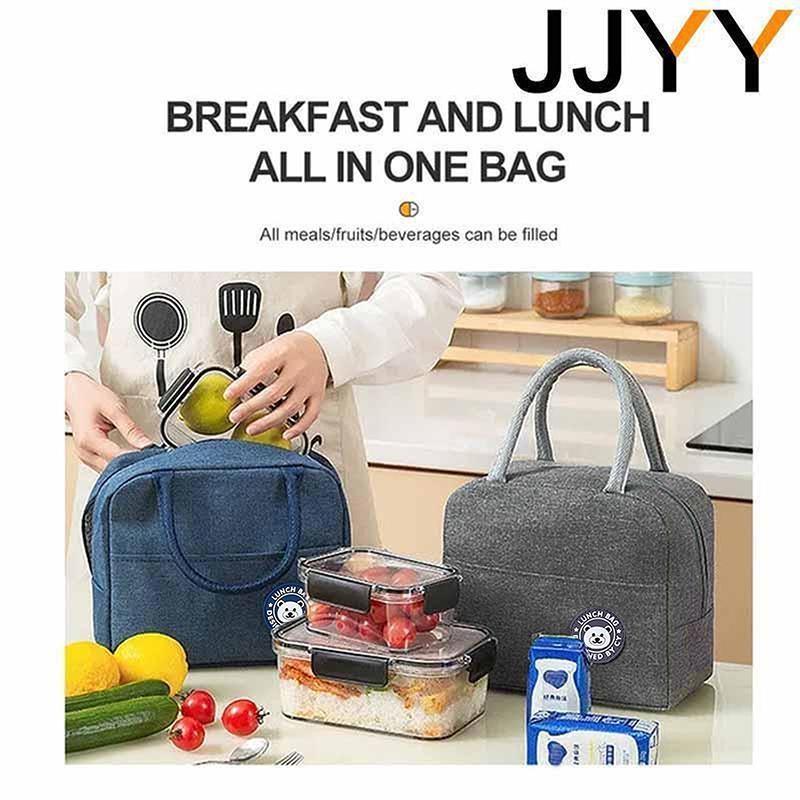 1Pc Portable Lunch Bag Waterproof Insulated Cool Thermal Food Storage Box Tote for Outdoor Travel Student Thermal Bag