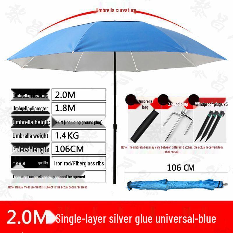 Großer Universal-Fischschirm - Regendicht, Sonnenschutz, Outdoor faltbar, Verdicktes Design