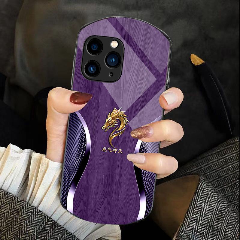 

Стеклянный чехол Blue Dragon для iPhone XR с текстурой дерева для Apple 15 Pro, 14 Max, 13 и 11. iPhone 12