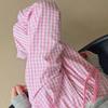 Women's Summer High-Waist Plaid Casual Pants: Slimming Straight or Wide Leg Draped Design