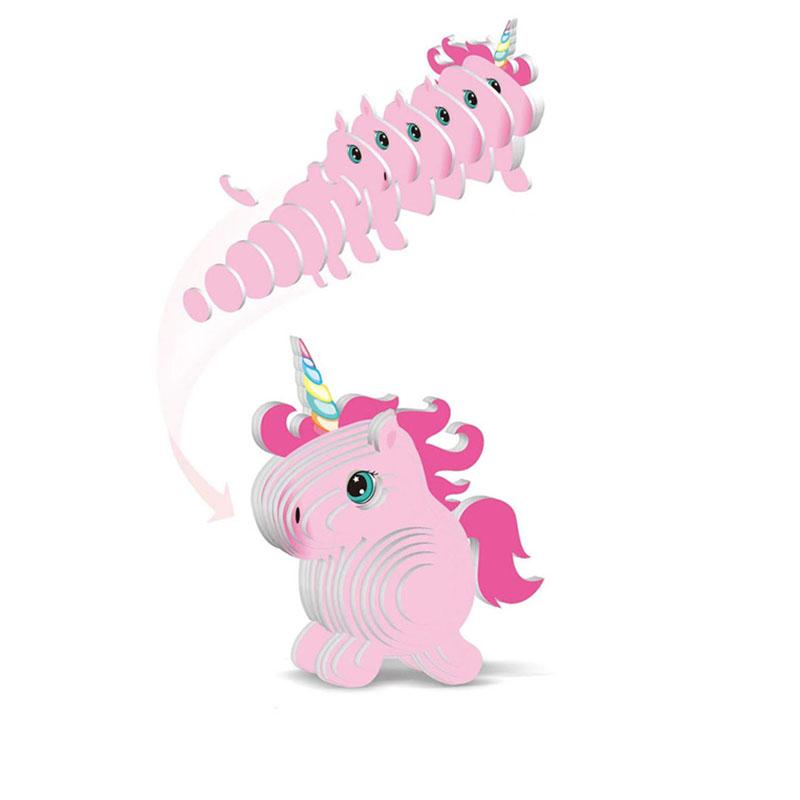 

3D DIY Пазл Тема Животные Лев Тигр Кролик Модель Мультяшная Бумажная Игрушка Раннее Обучение Детей Сборка Трехмерная Игрушка-Пазл